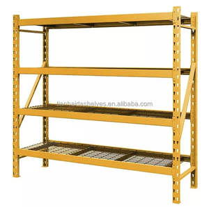 Organisateur à plusieurs niveaux cadre d'empilage de fil réglable résistant jaune pour le carton pliable en métal de garages - Product Image 1