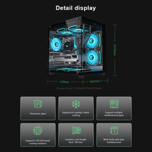 Chasis Compacto Micro ATX para Juegos con Ventana de Vidrio Templado y Espacio para Enfriador de CPU de 158 mm - Product Image 5