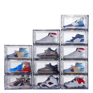 Classic Transparent Stackable Magnetic Side Opening Large <b>Storage</b> Box Thickened <b>Container</b> for Shoes Toys Side Opening - Product Image 4