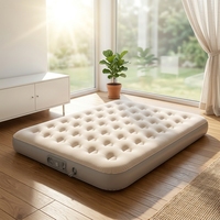 Matelas gonflable large et respirant pour dormir, auto-gonflant + air + matelas floqué pour jardin, plage, pique-nique