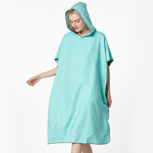 Microfiber Wearable Bath <b>Robe</b> 109x88cm Loose Fit Quick Dry Hooded <b>Beach</b> Towel Adult Swim Cover Up - Product Image 5