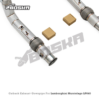 Sistem Knalpot Catback Tuning untuk Lamborghini Murcielago LP620/LP640/LP670 V12 6.5L 2006-2016 Pipa Knalpot Stainless Steel Boska