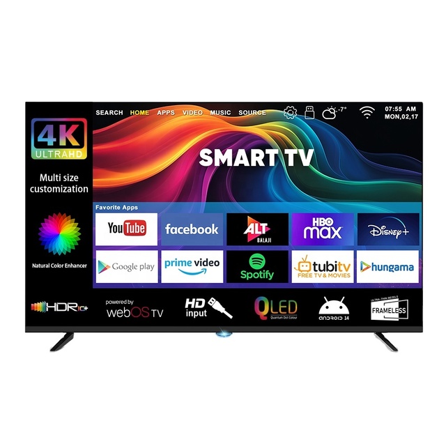 Factory Direct 32 43 55 65 75 85 100 Inch Smart LED TV HD Digital Android LED TV With Flat Screen Android Smart TV
