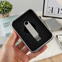Boîte rectangulaire en fer blanc transparente vide pour rangement, idéale pour faux ongles, badges USB, bijoux et emballage