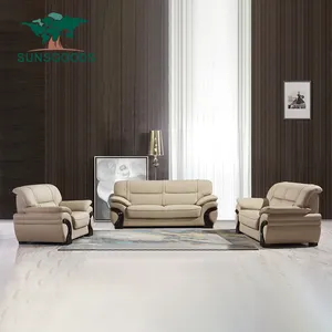 Conjunto de sofás de cuero para el hogar, diseño tradicional personalizable de China, modelo clásico, chesterfield