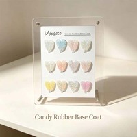 Mixcoco 12 Couleurs Vernis à Ongles Gel UV Effet Bonbon Base Caoutchouc Paillettes Scintillantes Soak-Off avec Nuancier Inclus pour Nail Art