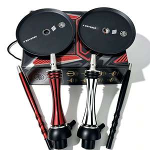 Set de Mini Shisha Reverse Hookah de Acero Inoxidable y Aluminio Esmerilado, en Caja de Regalo Moderna, para Uso en Bares - Product Image 1