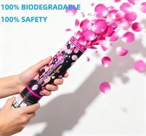 Confeti Biodegradable de Pétalos de Rosa para Bodas Sostenibles, 60 cm, Pétalos de Flores Reales, Lanzador de Confeti Ecológico - Product Image 2