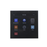 Amplificateur mural Bluetooth 2 ou 4 canaux avec écran de 4 pouces, sortie 25 watts, panneau intelligent pour système audio multi-prises