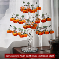 Ornement en cristal Arbre de kaki, porte-bonheur pour tous les vœux, pour salon, cave à vin, entrée, décoration intérieure, cadeau de pendaison de crémaillère
