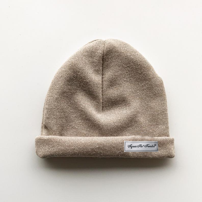 Теплая вязаная хлопковая зимняя Рождественская Шапка-бини с вышивкой и логотипом на заказ для малышей