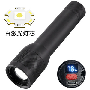 Lampe torche LED laser blanche rechargeable 1200 mAh Type C pour randonnée et éclairage de recherche en extérieur - Product Image 1