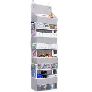 Sac de rangement mural pliable à forte capacité de charge, organisateur à suspendre sur la porte avec poches latérales en filet - Product Image 4