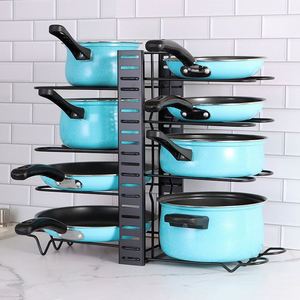 Kitchen Under the Sink Pot Rack Organizer Detachable Pot Cover Rack <b>Pan</b> and Pot Lid Organizer Rack Holder - Product Image 4