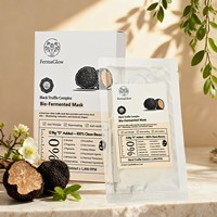Masques en tissu pour le visage à la truffe noire fermentée, revitalisants, anti-âge, réparateurs des rides, antioxydants, hydratants, raffermissants, pour un éclat renouvelé
