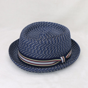 Mùa hè rơm thịt lợn Pie hat upturn vành Derby rơm Fedora Hat bán buôn - Product Image 2