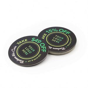Sous-verres en papier absorbant en cellulose réutilisables avec logo personnalisé pour boissons (bière, bar) - Product Image 2
