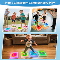 Dalles lumineuses LED sensorielles auto-adhésives pour sol, tapis de jeu pour enfants, équipement de salle sensorielle, idéal pour l'entraînement