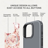 Nouvelle coque de téléphone premium, fabrication en verre trempé, protection contre les chocs, coque personnalisée avec impression pour iPhone 16 Pro Max, coque de téléphone portable