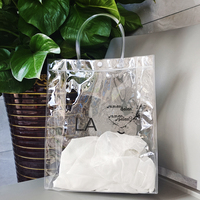 Pas cher PVC shopping sacs en plastique LOGO personnalisé cadeau promotionnel sac à main cosmétiques transparent publicité expédition clair pochette sac