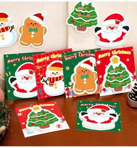 Christmas Novelty Shaped Paper Sticky Notes Santa Snowman Gingerbread Man Christmas Tree <b>Memo</b> <b>Pads</b> Office School Holiday Gifts - Product Image 1