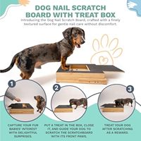 Planche à gratter pour chiens et chats en bambou, réglable en hauteur, 3 angles et s'étendant à plat, jouet pour l'entretien des ongles