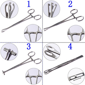 Kit d'outils professionnels en acier chirurgical pour piercing corporel, forceps à septum fendu, pinces de piercing, fournitures de tatouage en gros - Product Image 2