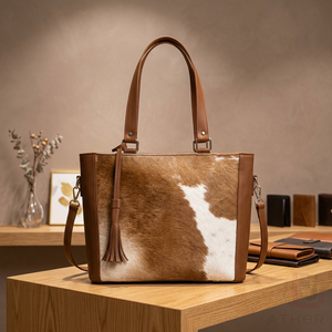 Handicrafts Natural Leather Handbags Fashionable Shopping Bags Lightweight Water Resistance Luxury Bags Purse Large Capacity - Product Image 2