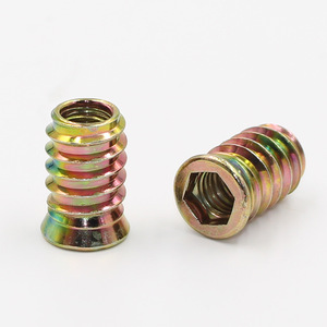 Écrous filetés intérieurs et extérieurs M6 M10 à six pans creux en acier au carbone, connecteurs de meubles pour le bois, norme DIN classe 8.8 - Product Image 4