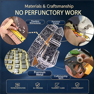 Cinturón de Pedrería BB <span class=keywords><strong>Simon</strong></span> de Calidad 1:1, Estilo Biker Gótico, Estilo Punk Euroamericano Y2K para Atuendos Modernos - Product Image 2