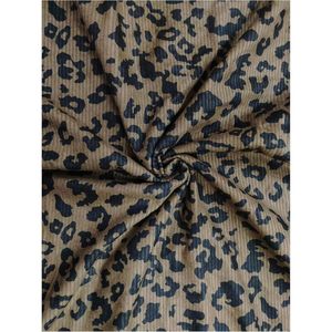 Women Leopard Print V Neck Long Sleeve Sweater Vintage Loose Pullover Tops Autumn Wear - Product Image 5