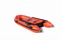 Bateau pneumatique pliable 3.8 avec accessoires complets, y compris pompe, sac et kit de réparation.
