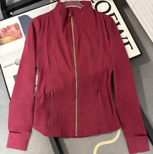 Trendy Athleisure Women's Sports Fitness Yoga Clothing <b>Stand</b>-up Collar Jacket Slim Fit Fitness Long Sleeved Running Yoga Sports - Product Image 4