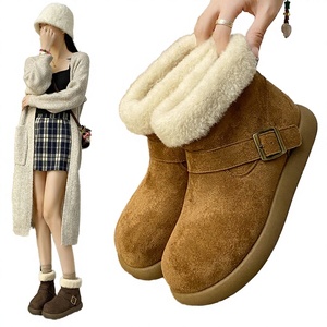 Botas de Nieve para Mujer, Delgadas, Ligeras, Cálidas, Antideslizantes, de Felpa Suave, Algodón y Gamuza, Cómodas, para Otoño e Invierno - Product Image 2