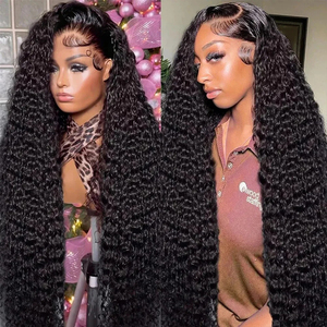 250% Deep Wave 13x6 <strong>HD</strong> <strong>Lace</strong> Frontal <strong>Wig</strong> Brazilian Curly Human Hair <strong>Wigs</strong> for Women <strong>Lace</strong> Front Human Hair <strong>Wig</strong> Pre Plucked 30 Inch - Product Image 1