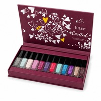 Scatola di Lusso Personalizzata per Smalto per Unghie con Logo, Confezione Magnetica a Forma di Libro per Smalto Gel con Inserto in Spugna