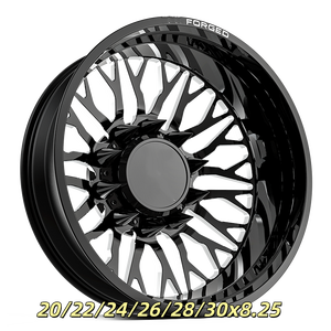 Cerchi Forgiati OEM <span class=keywords><strong>6</strong></span>/8/10 Fori 8x200 8x225 Neri Fuoristrada per Chevy Ram Ford F350, Cerchi Auto 22/24/26/28/30 Pollici, Cerchi Dually - Product Image 4