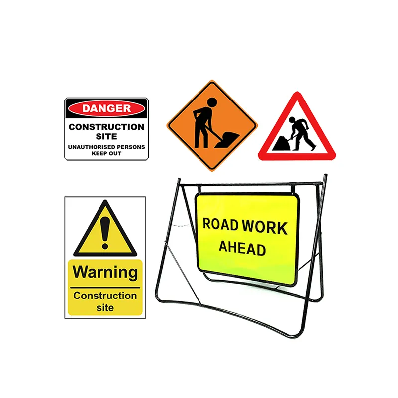 Yol inşaat güvenlik uyarı işaretleri çerçeve yol kapalı çalışması devam bölge işaretleri karayolu güvenliği yol kenarındaki işaretler
