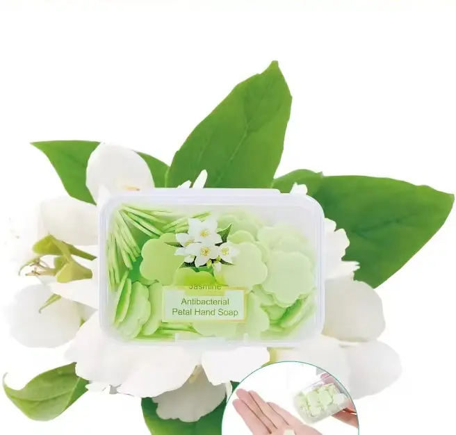 Одноразовые мини-мыльные листы в форме цветка для мытья рук, портативные мыльные листы для мытья рук