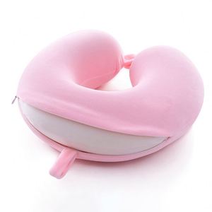 XDH172 Oreiller de voyage ergonomique en mousse à mémoire de forme en U, avec housse amovible et réglable, pour le cou et la sieste en avion – Meilleure vente - Product Image 5