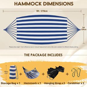 Hamaca Portátil Plegable CZFIT para Acampar, Cama Columpio para Jardín, Patio, Terraza y Uso Doméstico - Product Image 3