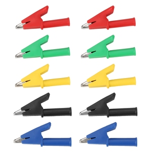 Lot de 10 pinces crocodiles de sécurité <span class=keywords><strong>P2002</strong></span> 20A 5 couleurs 4mm pour multimètre 380V - Product Image 1