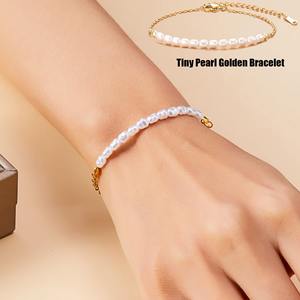 Braccialetto di perle d'acqua dolce con catena in acciaio inossidabile ti amo mamma festa della mamma compleanni regali di alta gioielleria - Product Image 5