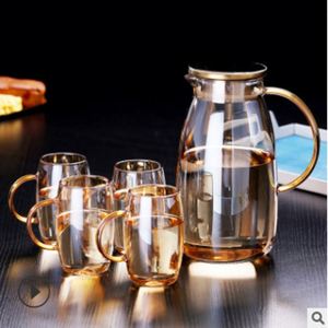 Best Selling Enamel Coffee High Quality Afternoon Teacup Household <b>Kettle</b> <b>Water</b> Cup Glass Teapot Set - Product Image 2