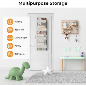 Organizador Moderno para Puerta con 4 Estantes y 6 Bolsillos, Impermeable y Antivuelco, para Guardar Cosas en la Habitación de los Niños - Product Image 6