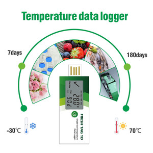 90 일 USB 온도 레코더 및 데이터 로거 신선한 태그 추적기 직접 냉각 모드 실험실 냉동고 모니터 - Product Image 2