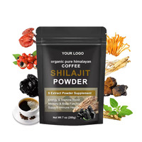 OEM Private Label Shilajit Koffiepoeder Energiedrank Biologisch Himalaya Shilajit Extract Poeder Puur Natuurlijk Shilajit Koffie