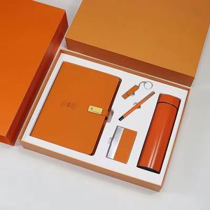 Nouvelles Idées de Produits 2026 : Coffret Cadeau d'Entreprise de Luxe, Cadeaux d'Affaires Électroniques Promotionnels Orange, Carnet, Clé USB, Tasse Isotherme - Product Image 1
