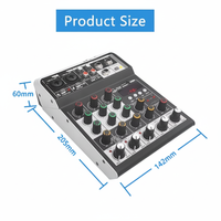 Console de mixage audio 4 canaux compacte avec interface USB/BT/MP3 pour DJ et production musicale en direct – Meilleures ventes