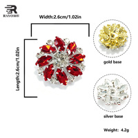 Boutons en strass multicolores en forme de fleur, boutons en métal avec cristaux de strass, appliques à coudre pour la décoration de vêtements, robes, chaussures, sacs
